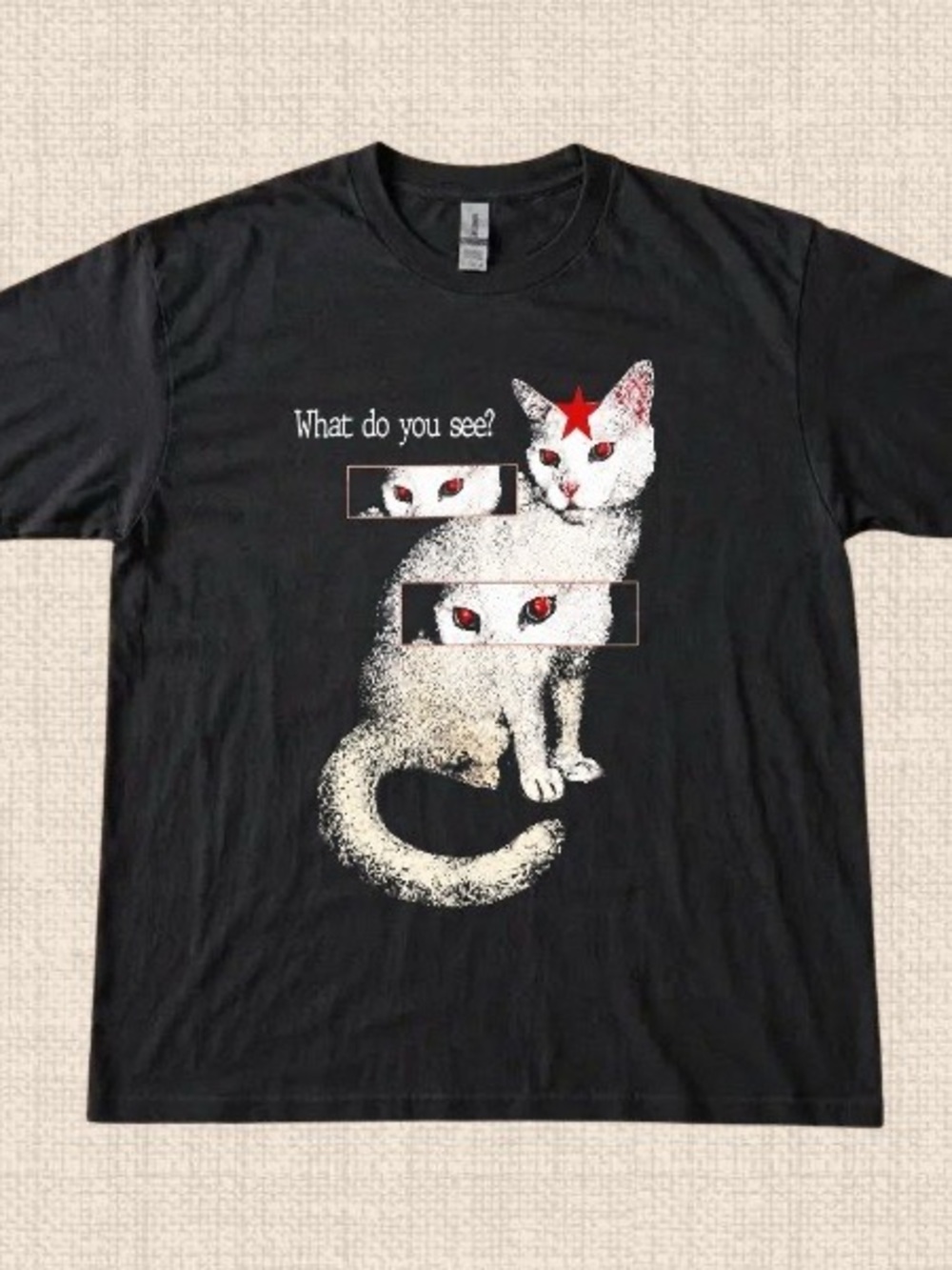 Gildan Black Cat “What Do You See?” T-Shirt